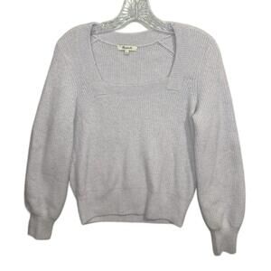 Madewell Women's Small Lavender Melwood Square Neck Sweater